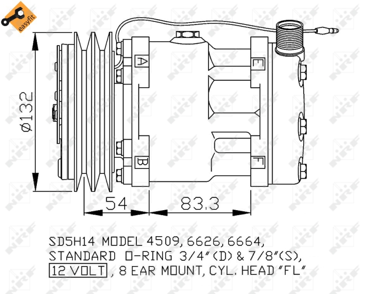NRF Airco compressor 32798