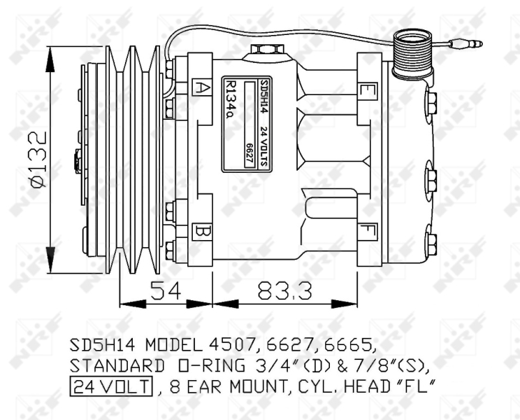 NRF Airco compressor 32799G