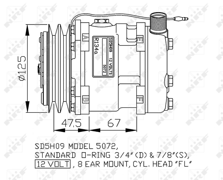 NRF Airco compressor 32800G