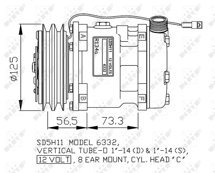 NRF Airco compressor 32802G