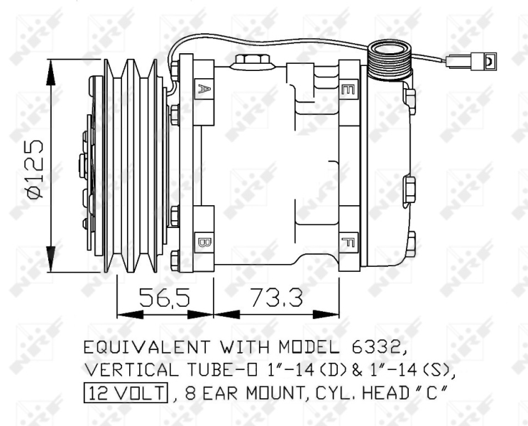 NRF Airco compressor 32802