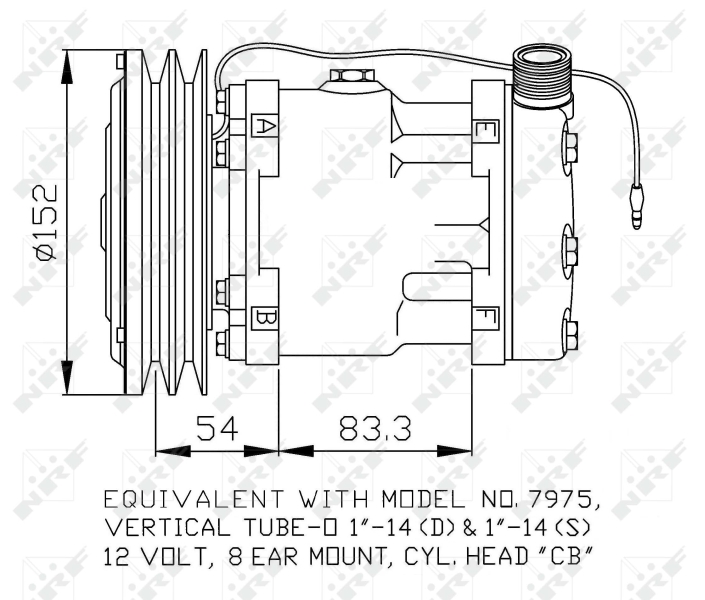 NRF Airco compressor 32814