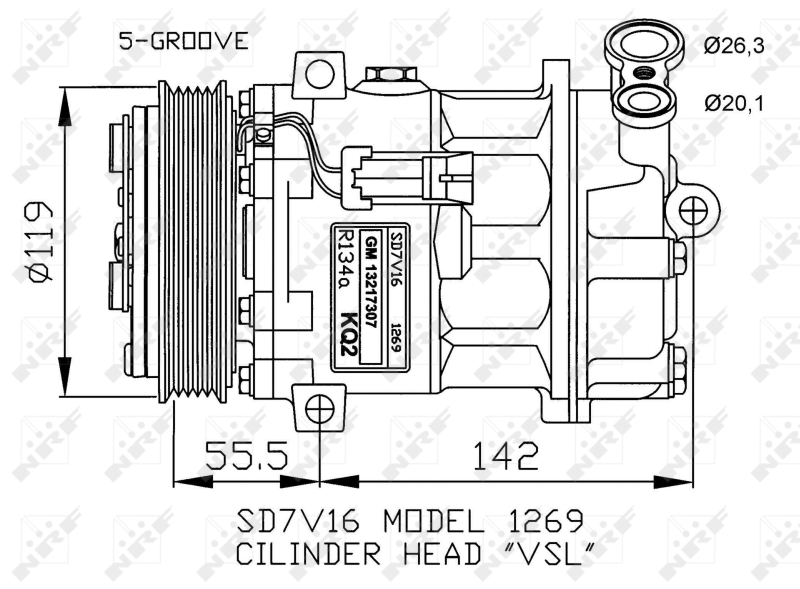 NRF Airco compressor 32818G