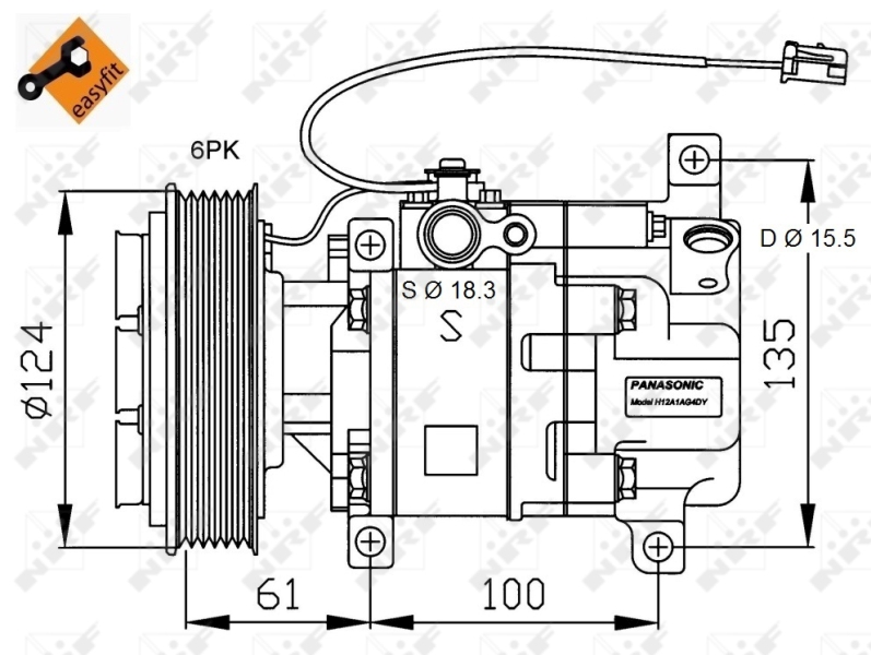 NRF Airco compressor 32820G