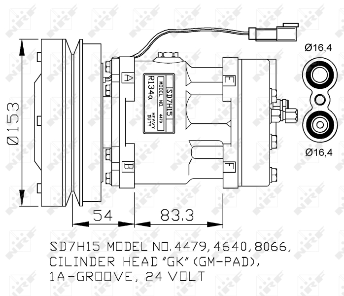 NRF Airco compressor 32879G