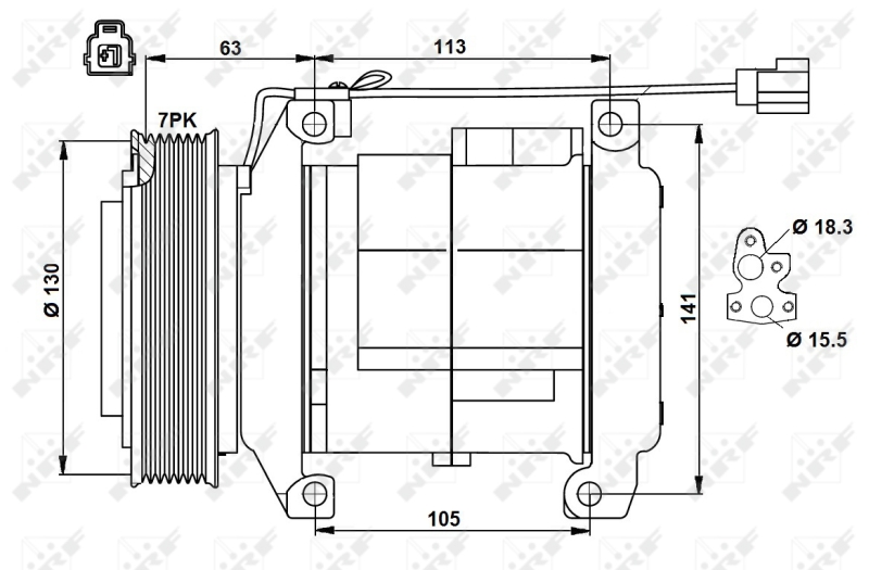 NRF Airco compressor 32881