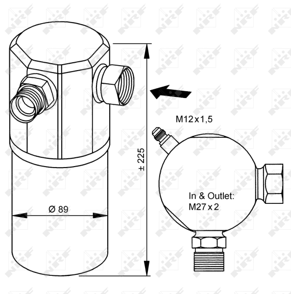 NRF Airco droger/filter 33065