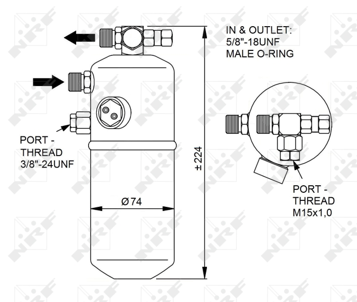 NRF Airco droger/filter 33340