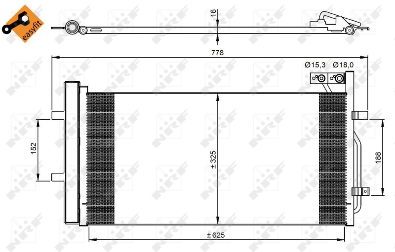 NRF Airco condensor 350029