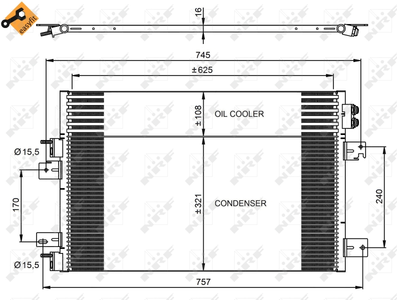 NRF Airco condensor 350031