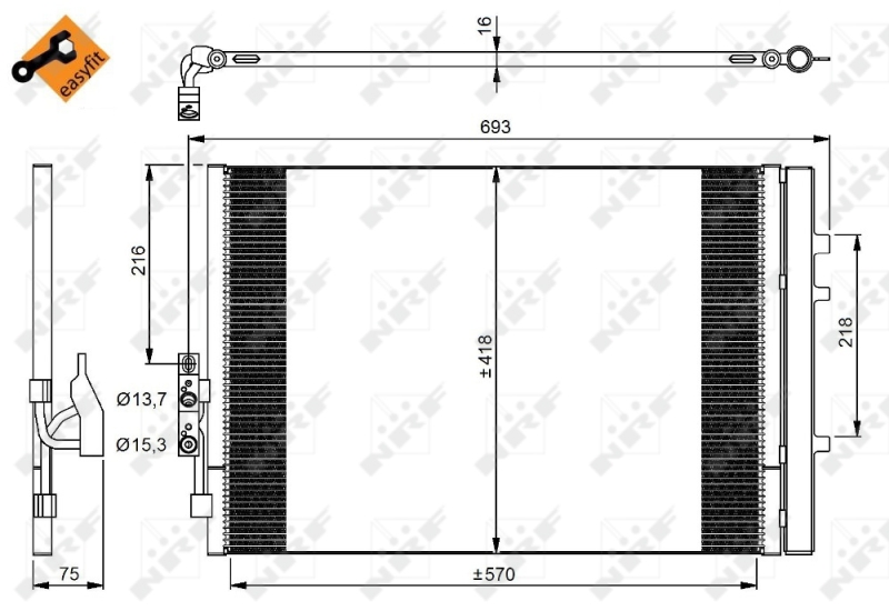 NRF Airco condensor 350035