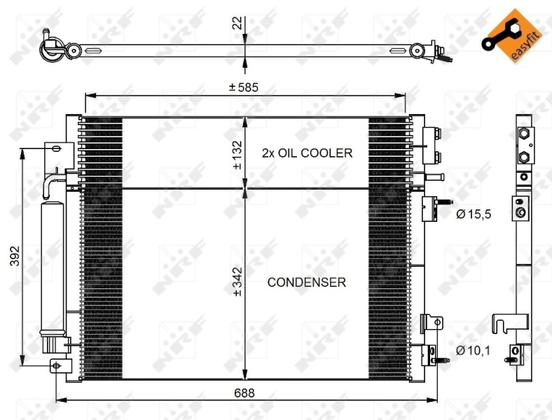 NRF Airco condensor 350037