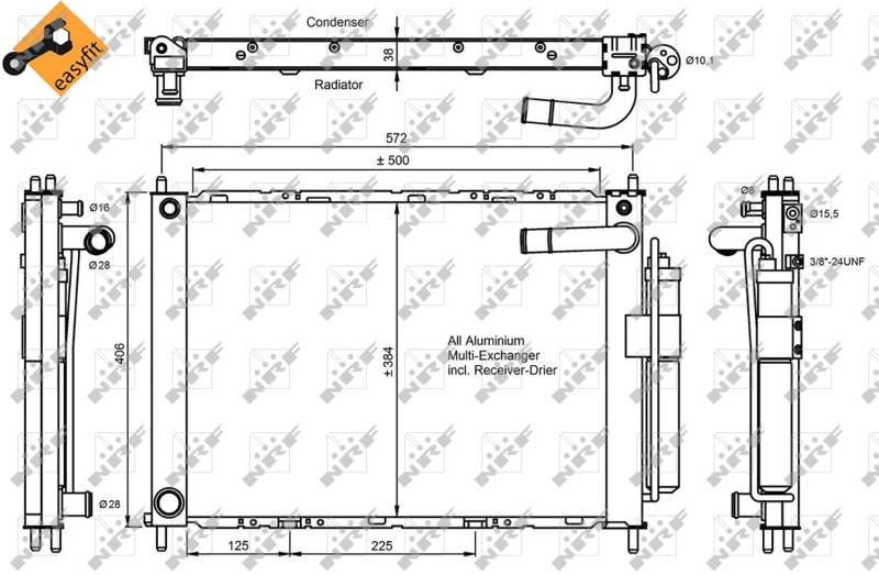 NRF Airco condensor 350055