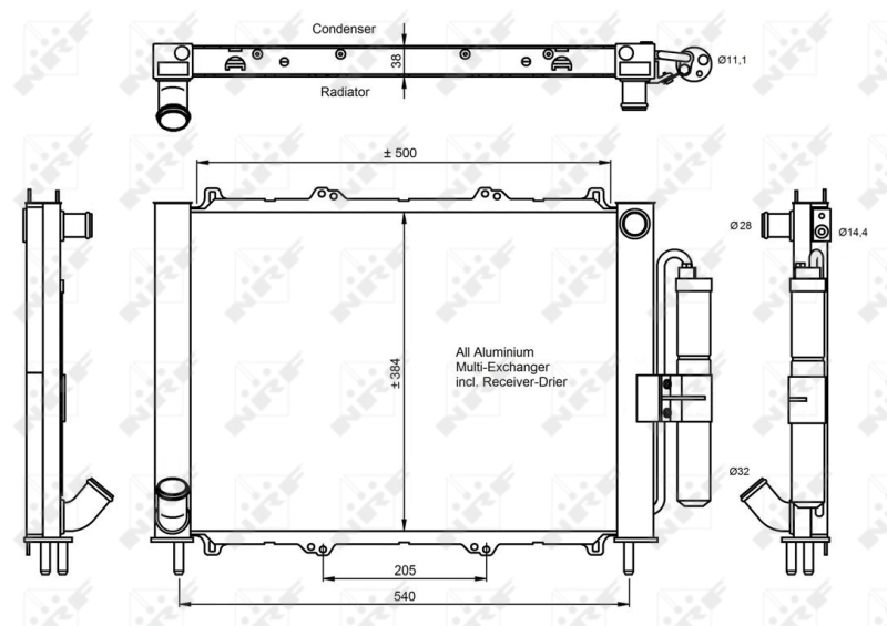 NRF Airco condensor 350058