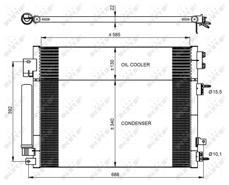 NRF Airco condensor 350088