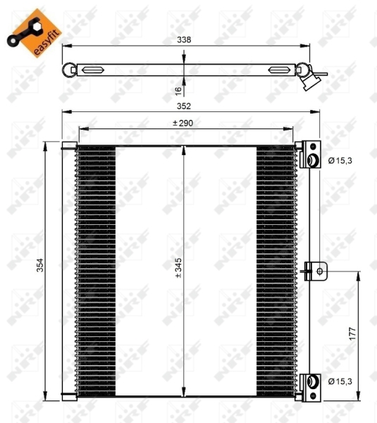 NRF Airco condensor 350203