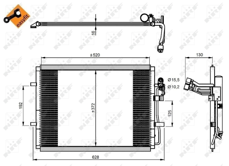 NRF Airco condensor 350207