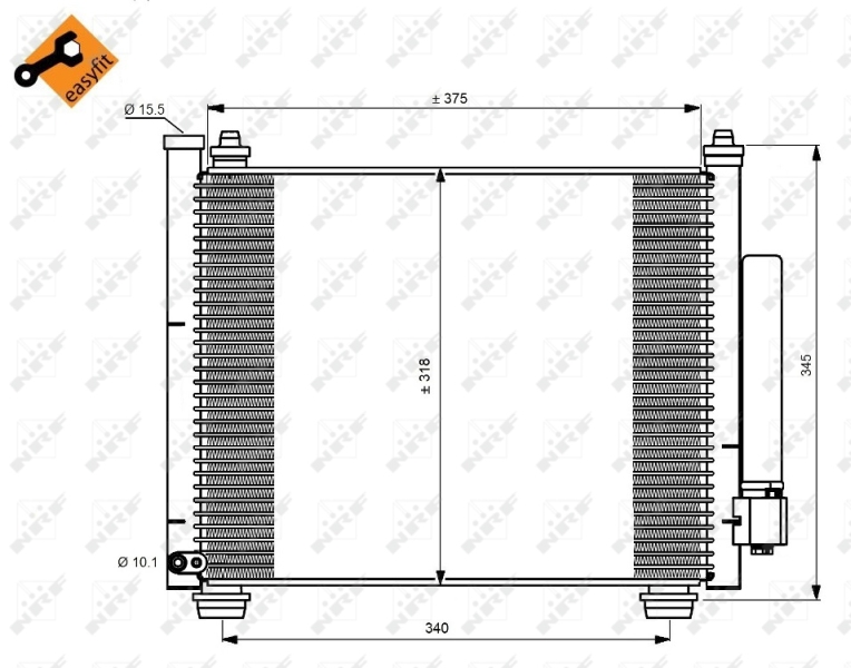 NRF Airco condensor 350216