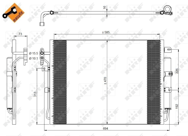 NRF Airco condensor 350217