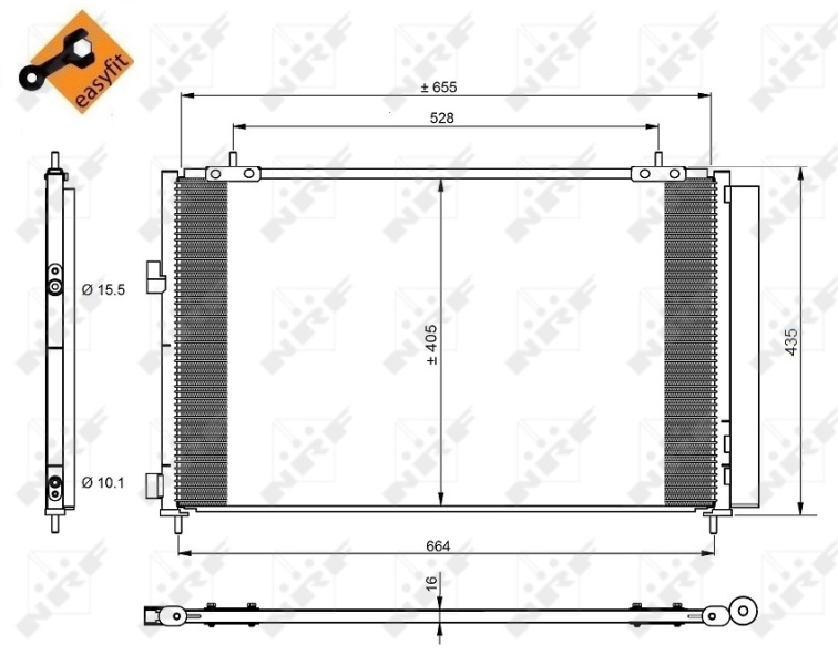 NRF Airco condensor 350222