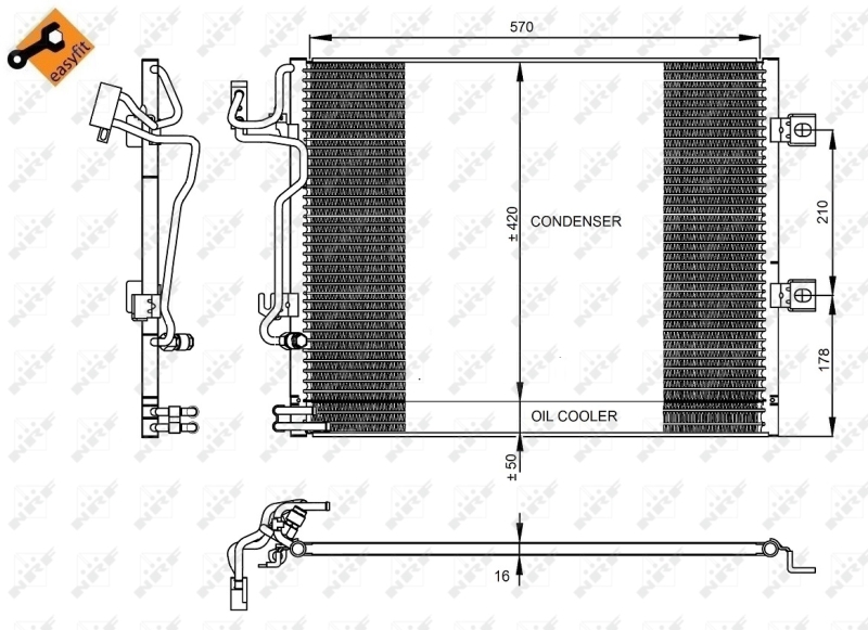 NRF Airco condensor 350223