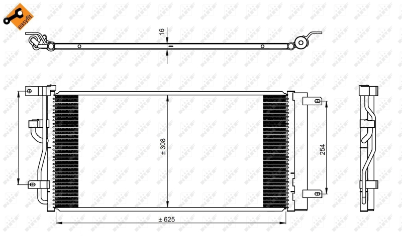 NRF Airco condensor 350225