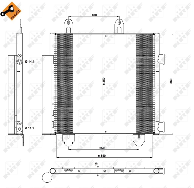 NRF Airco condensor 350231