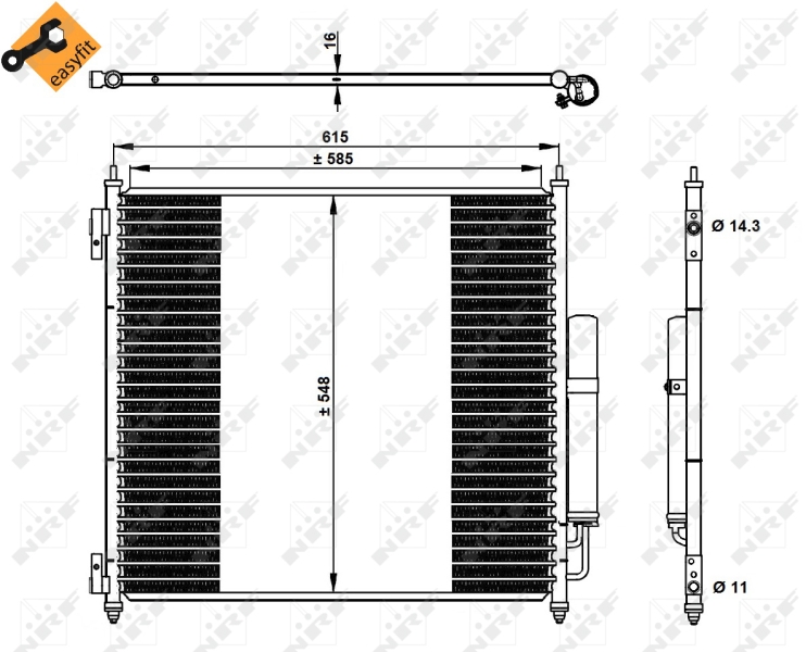 NRF Airco condensor 350336