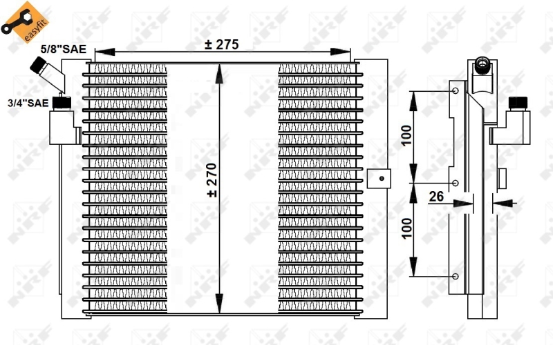 NRF Airco condensor 35037