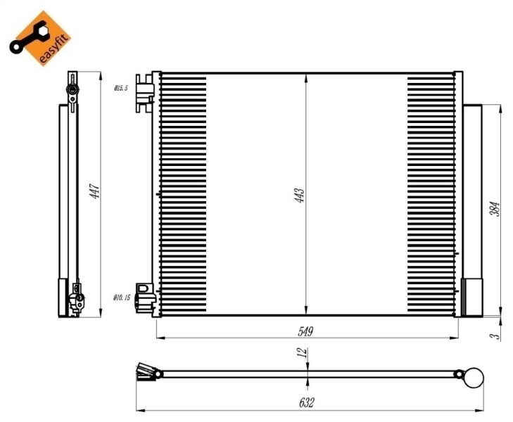 NRF Airco condensor 350393