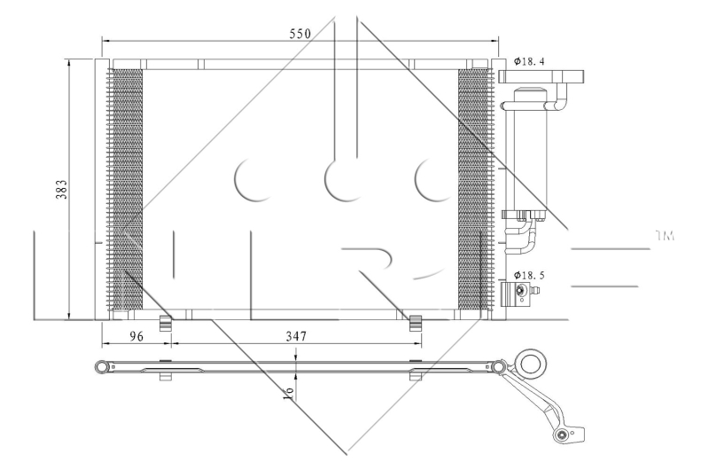 Airco condensor NRF 350396