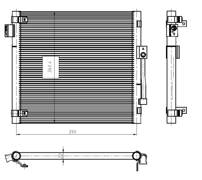 Airco condensor NRF 350447