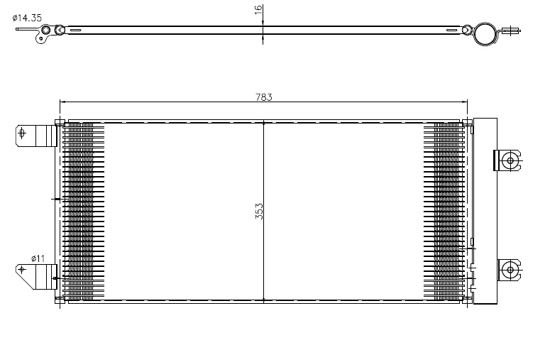 Airco condensor NRF 350452