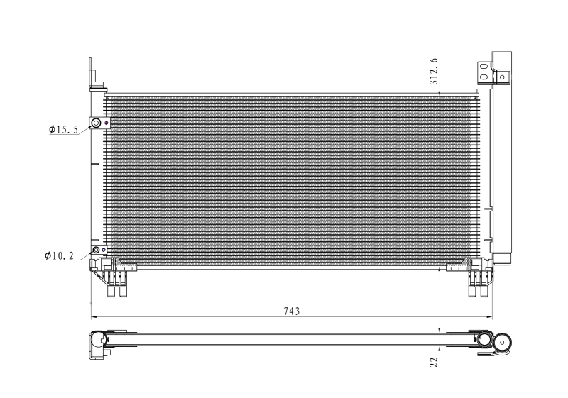 Airco condensor NRF 350466