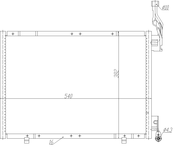 NRF Airco condensor 350484
