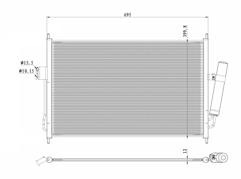 Airco condensor NRF 350490