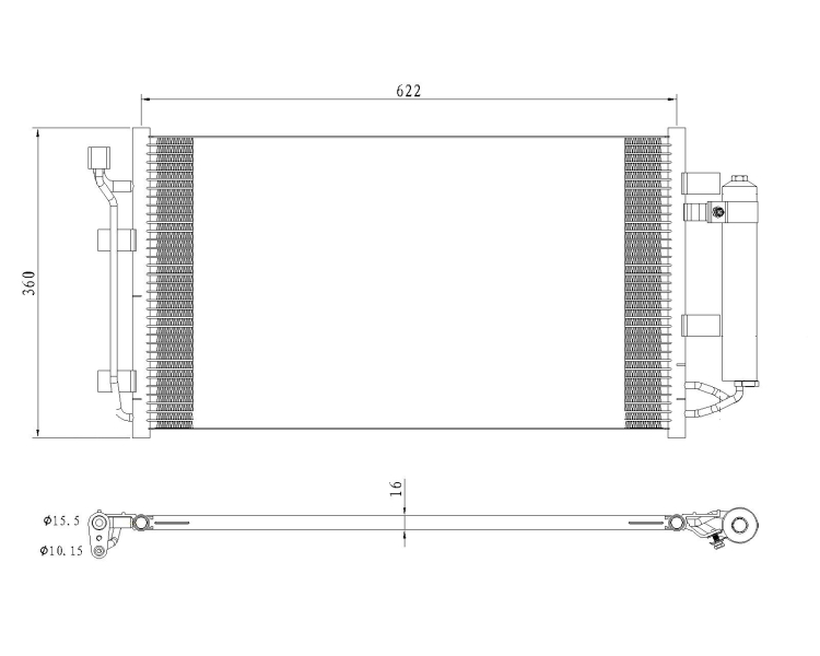 NRF Airco condensor 350493