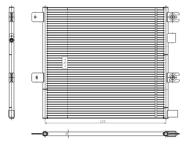 Airco condensor NRF 350504