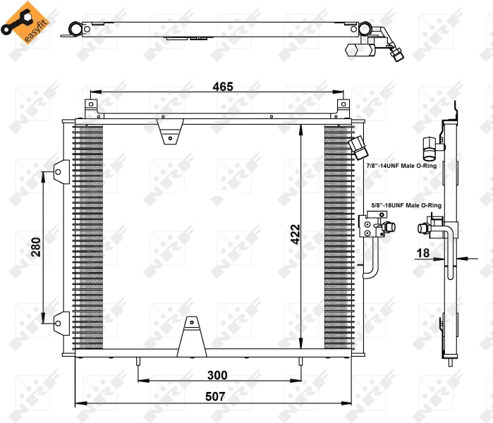 NRF Airco condensor 35129