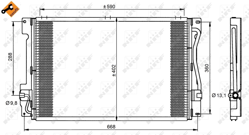 NRF Airco condensor 35151