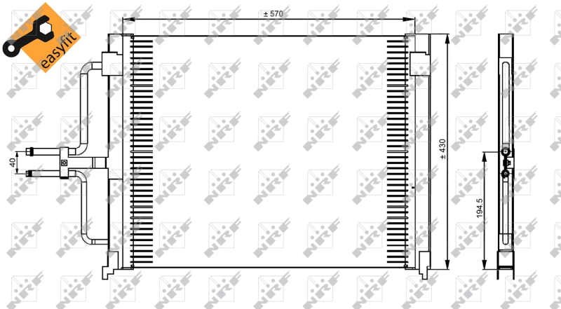 NRF Airco condensor 35162