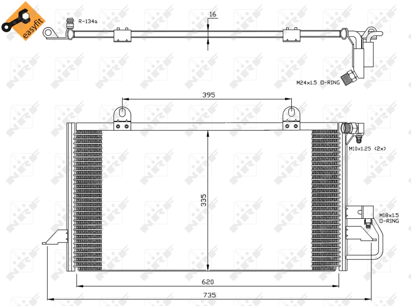 NRF Airco condensor 35247