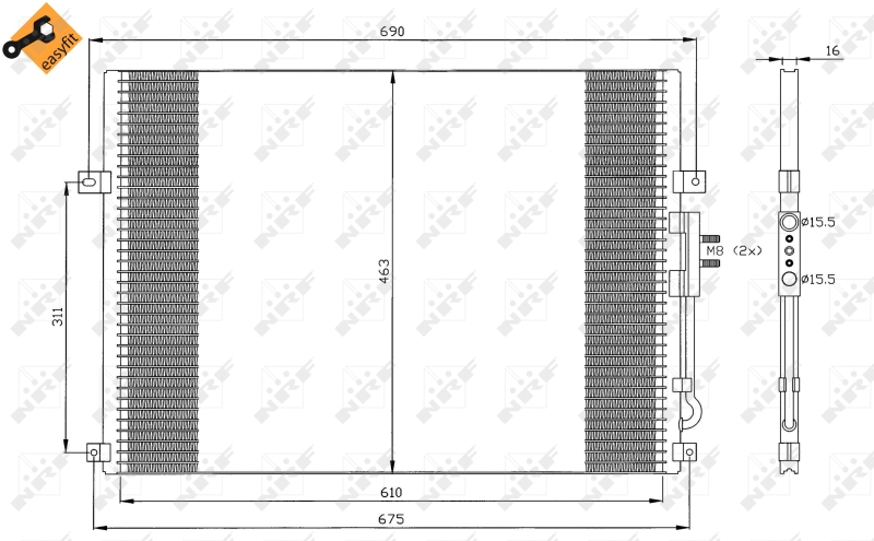 NRF Airco condensor 35275