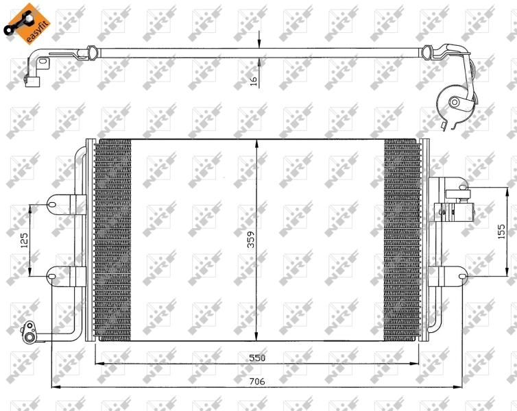 NRF Airco condensor 35300