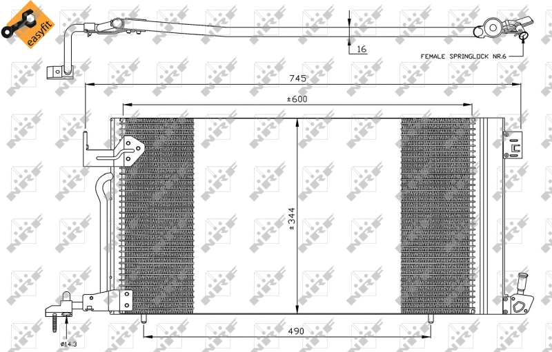 NRF Airco condensor 35303