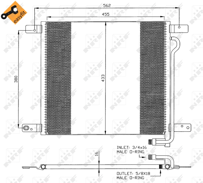 NRF Airco condensor 35325