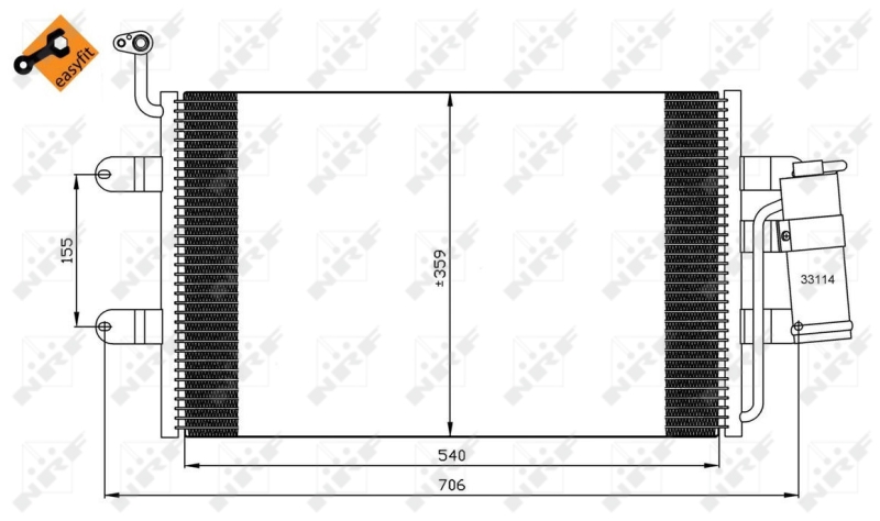 Airco condensor NRF 35338