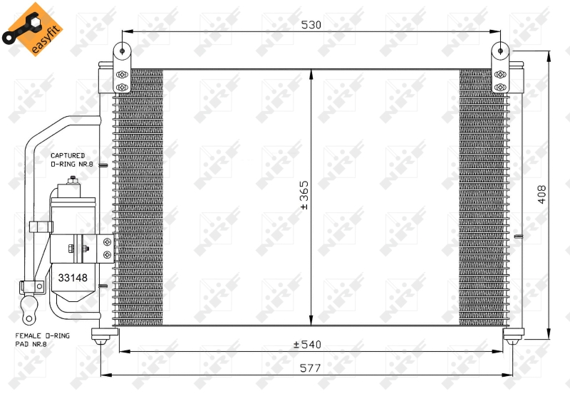 NRF Airco condensor 35393