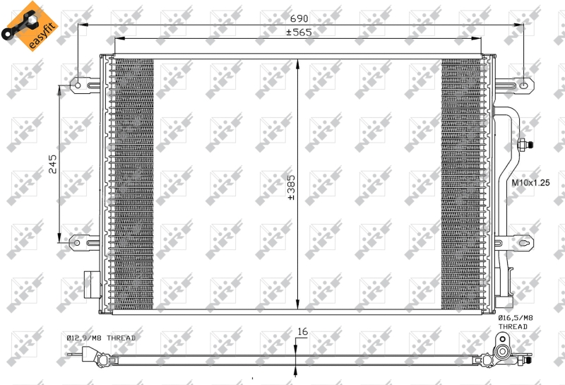 NRF Airco condensor 35404