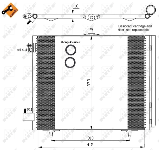 NRF Airco condensor 35405